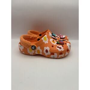 Crocs Zen Garden Orange Clogs Girls Size 13 C